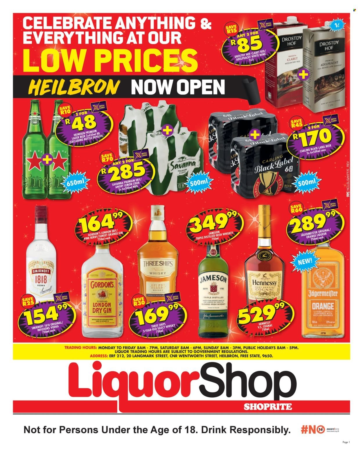 SHOPRITE specials - LiquorShop Savings Heilbron (2025-09-08 - 2025-09-21) | 1
