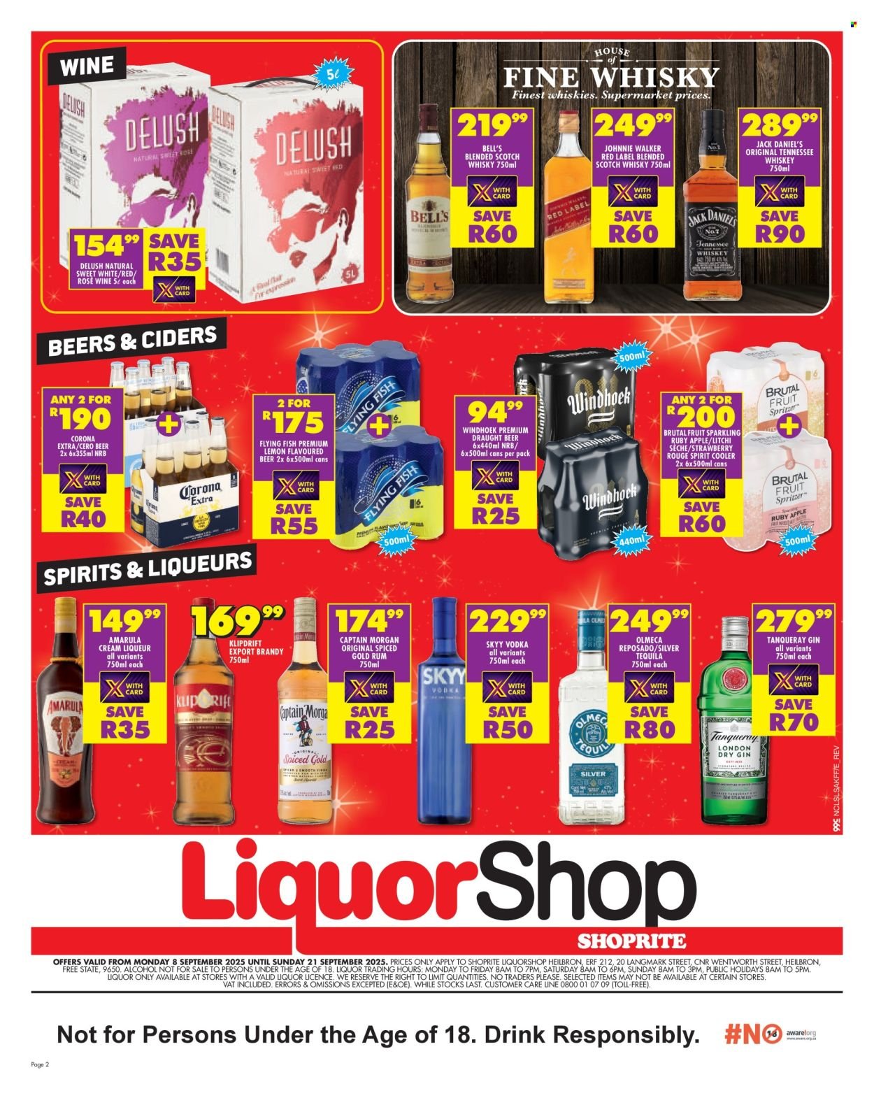 SHOPRITE specials - LiquorShop Savings Heilbron (2025-09-08 - 2025-09-21) | 2