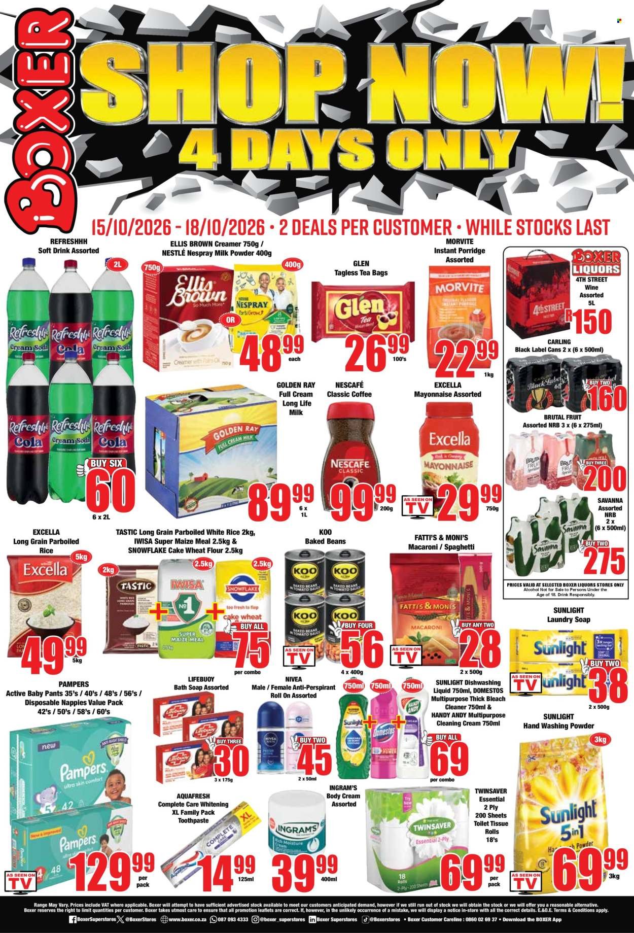 BOXER specials - GP 4 Days Only!