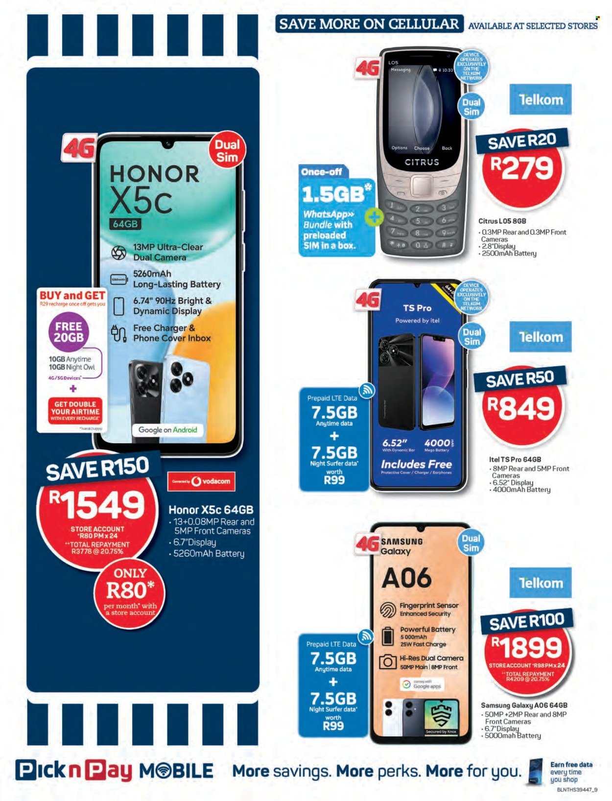 PICK N PAY specials - Cellular Specials (2026-01-26 - 2026-03-01) | 9