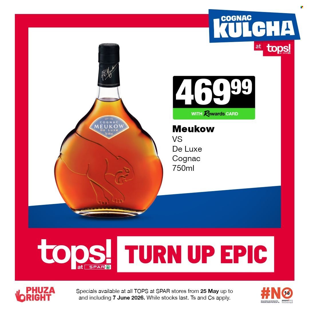 TOPS AT SPAR specials - Cognac kulcha