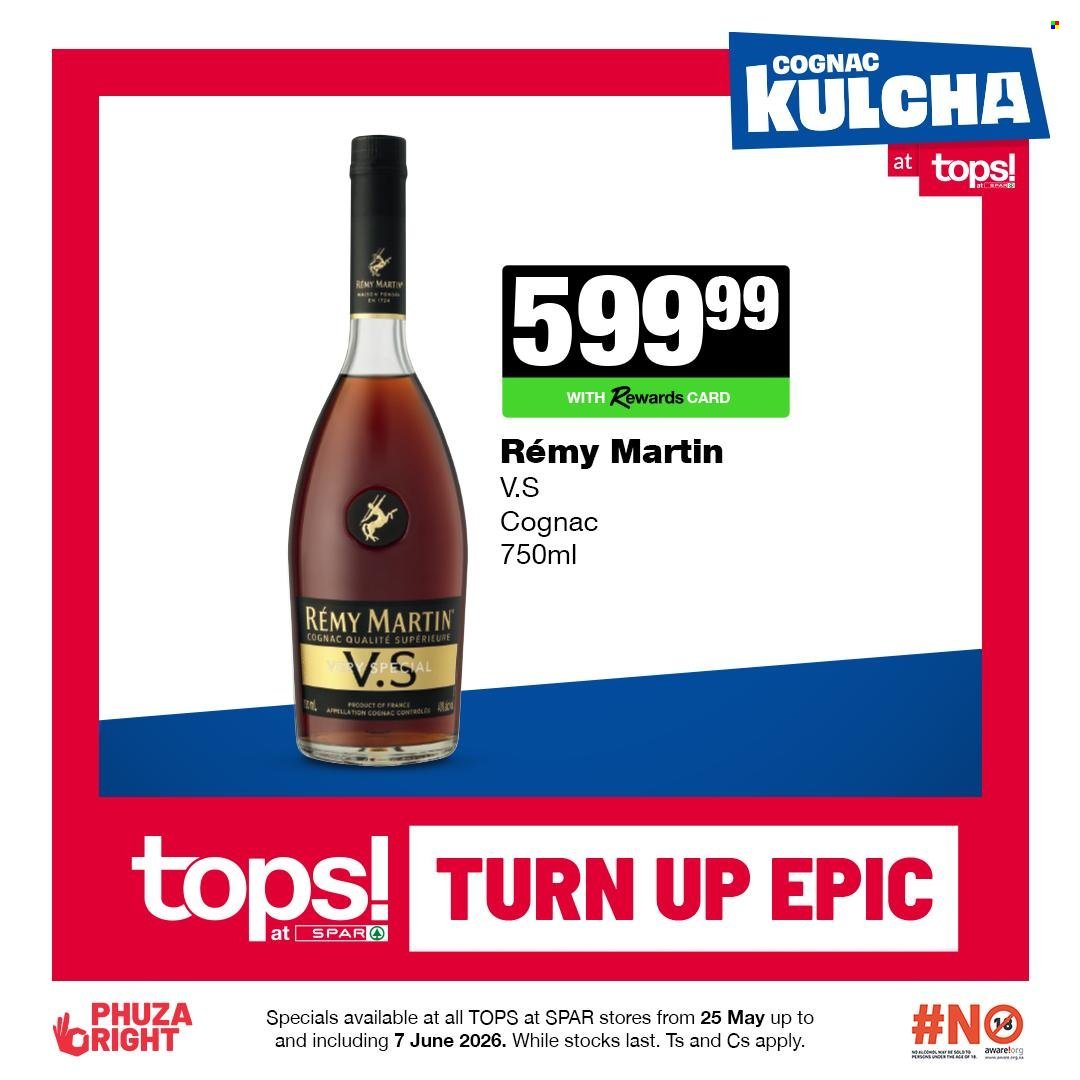 TOPS AT SPAR specials - Cognac kulcha
