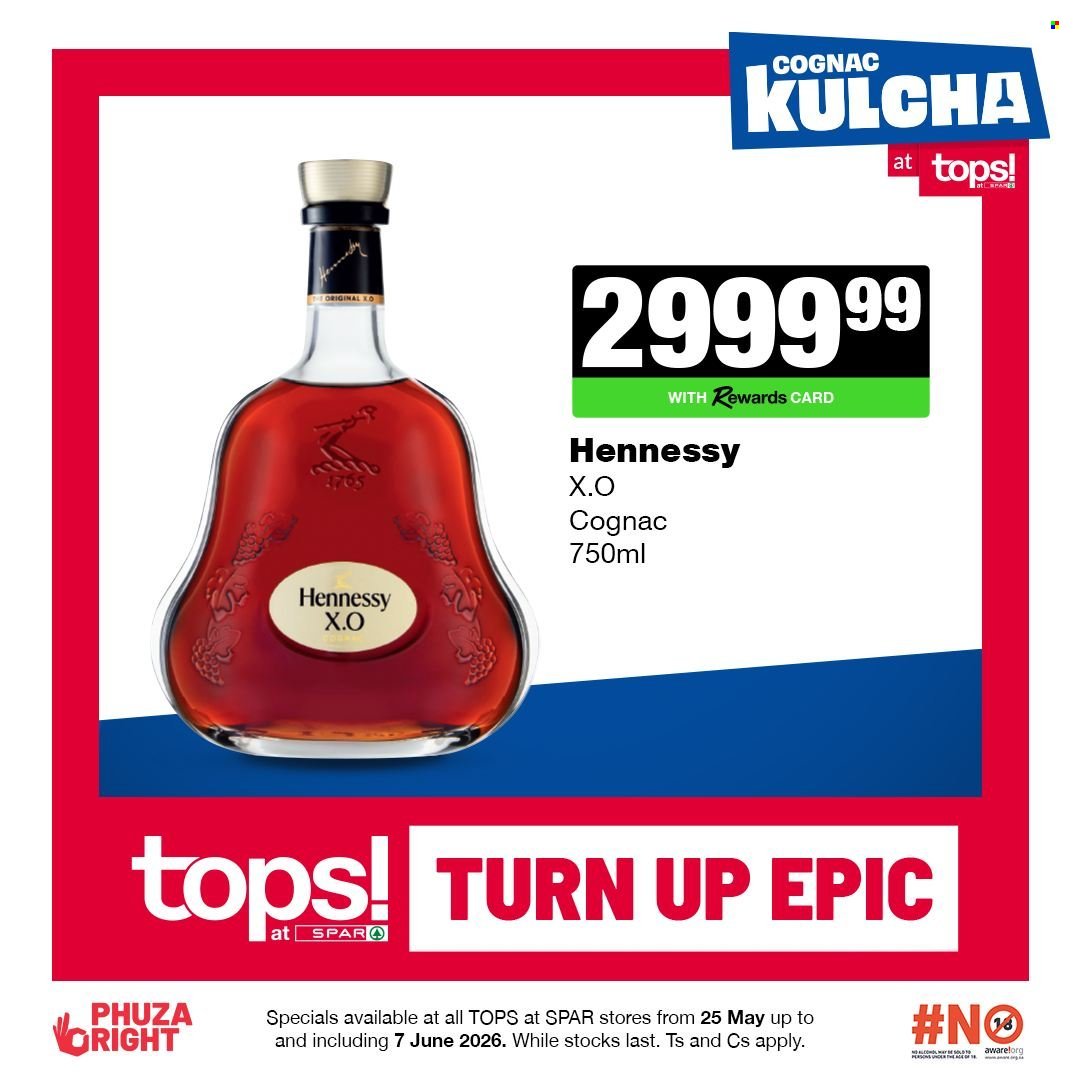 TOPS AT SPAR specials - Cognac kulcha