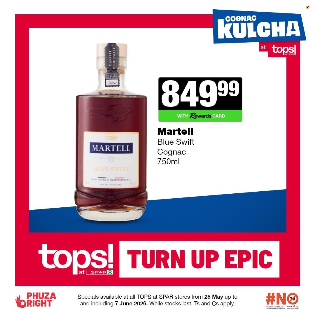 TOPS AT SPAR specials - Cognac kulcha