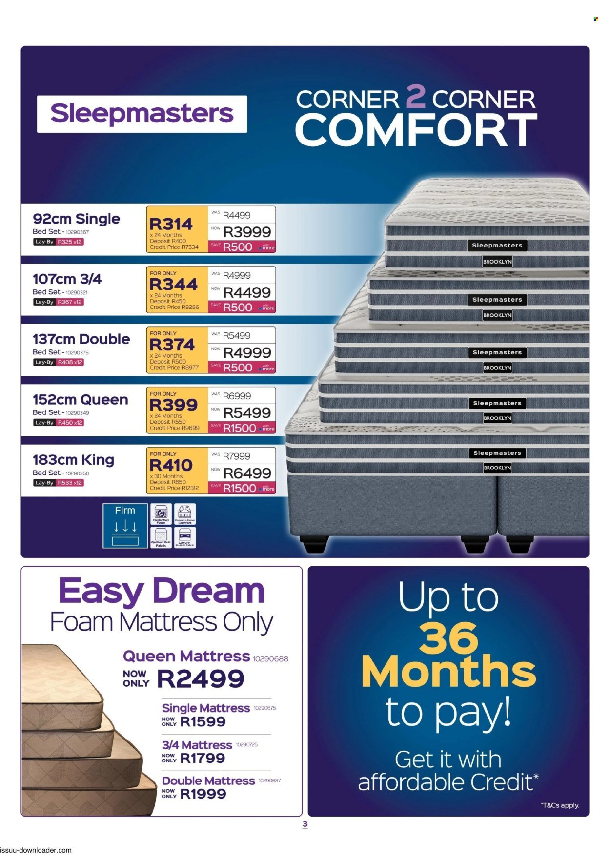 SLEEPMASTERS specials - From Thursday 17 Sept 2026
