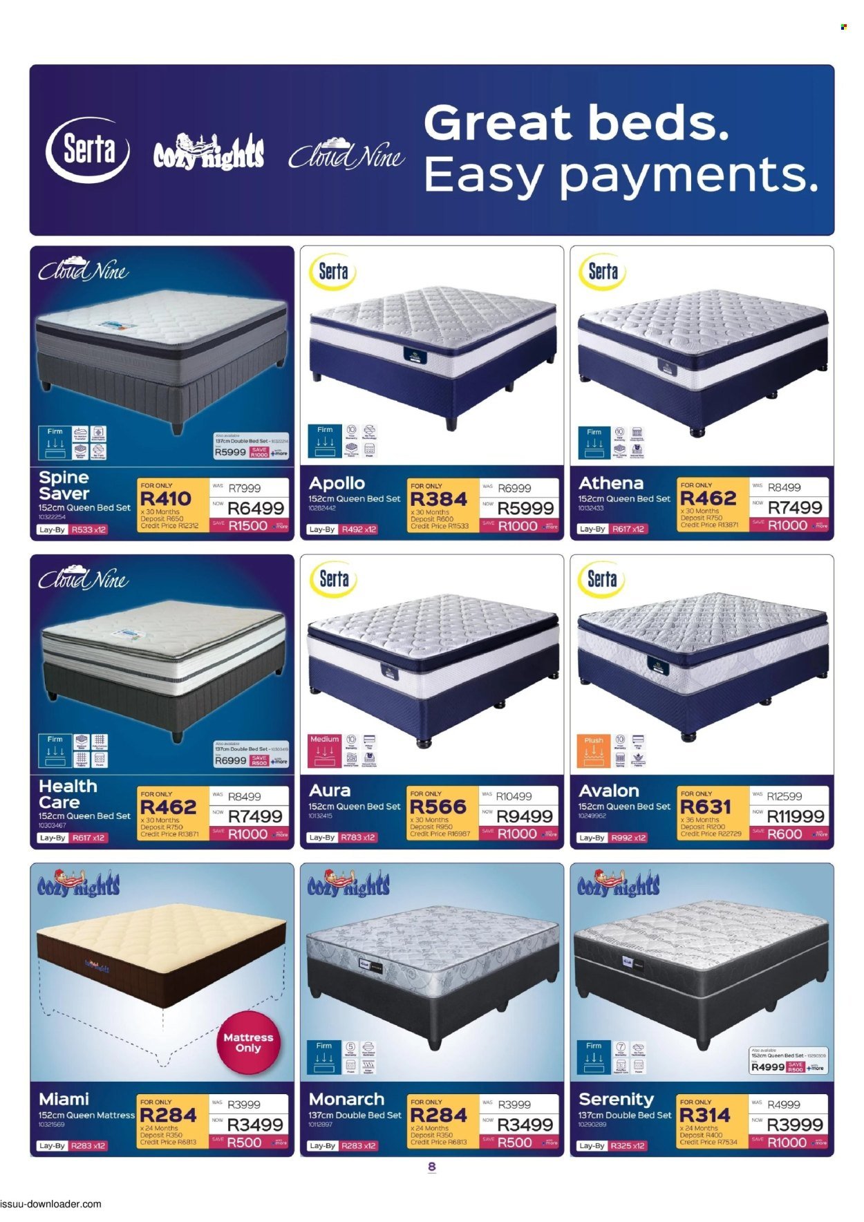 SLEEPMASTERS specials - From Thursday 17 Sept 2026