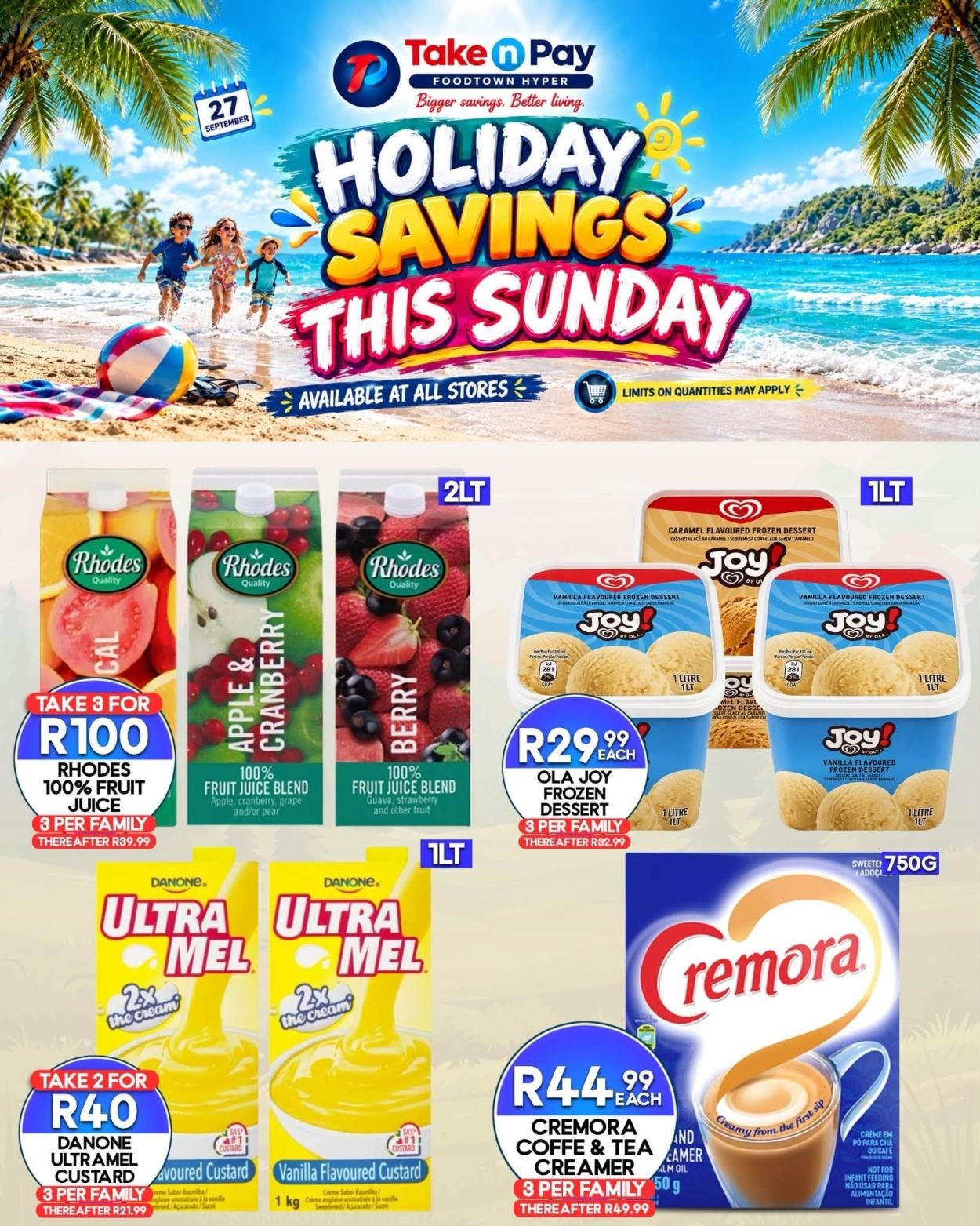 TAKE N PAY specials - From Sunday 27 Sept 2026