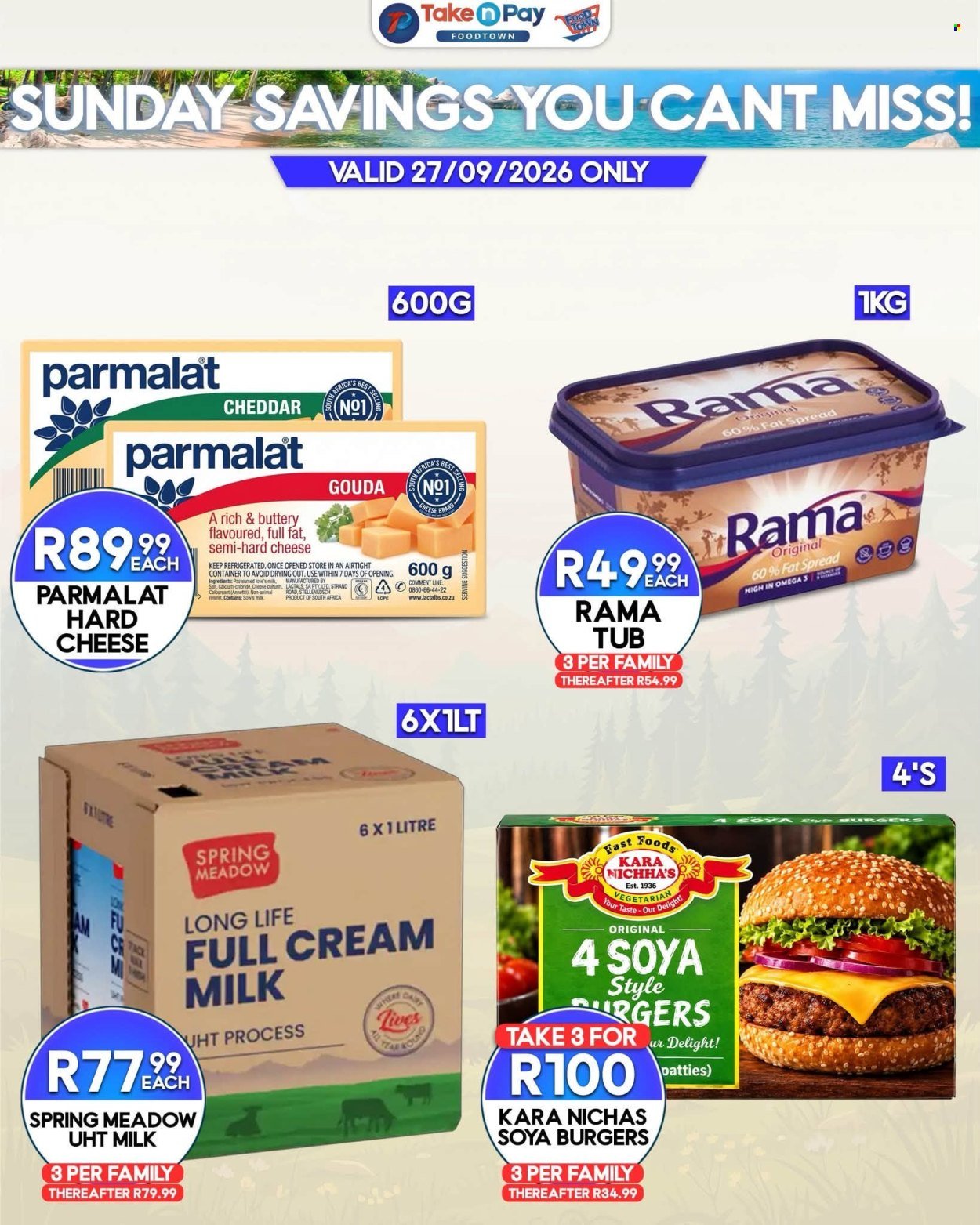 TAKE N PAY specials - From Sunday 27 Sept 2026