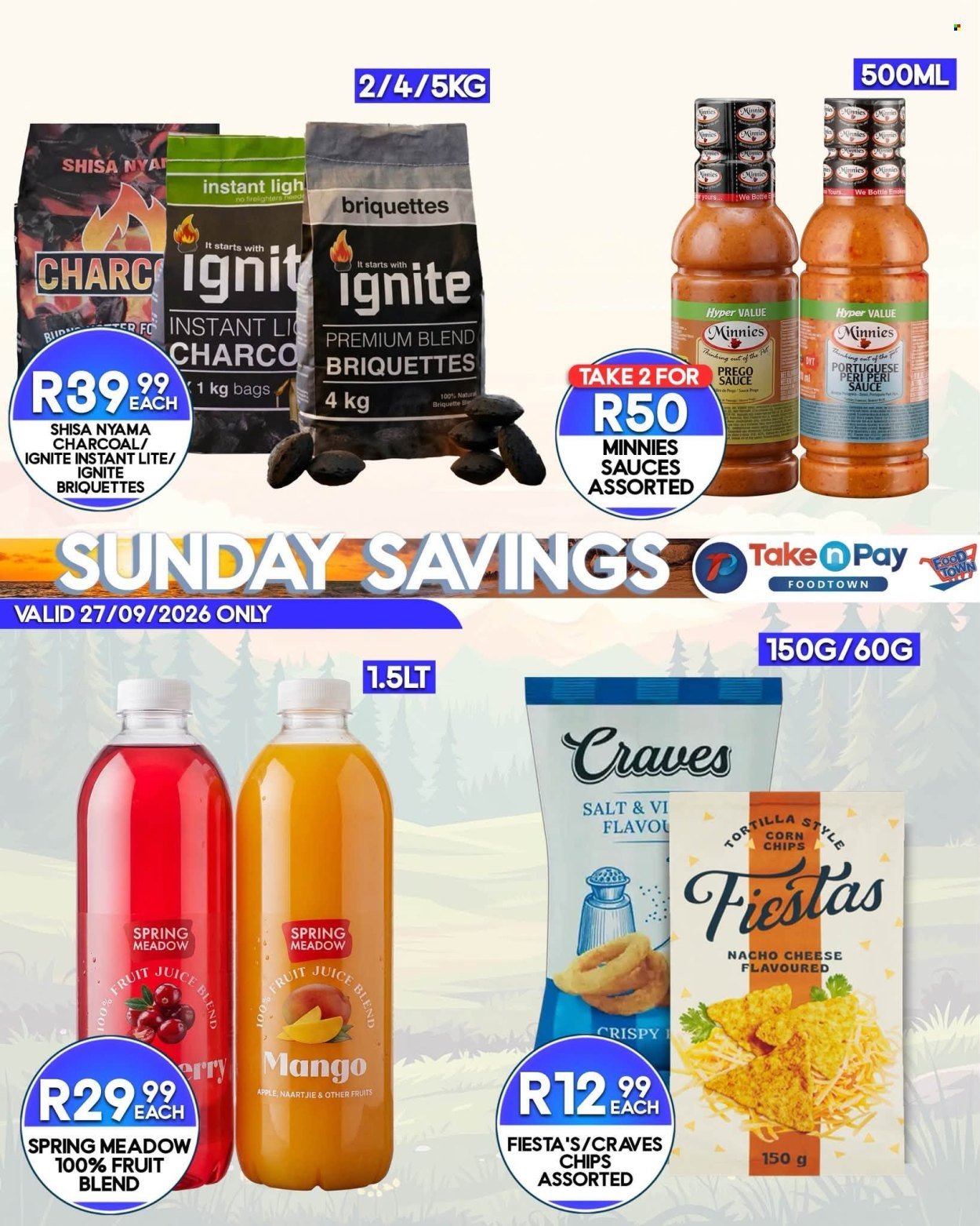TAKE N PAY specials - From Sunday 27 Sept 2026