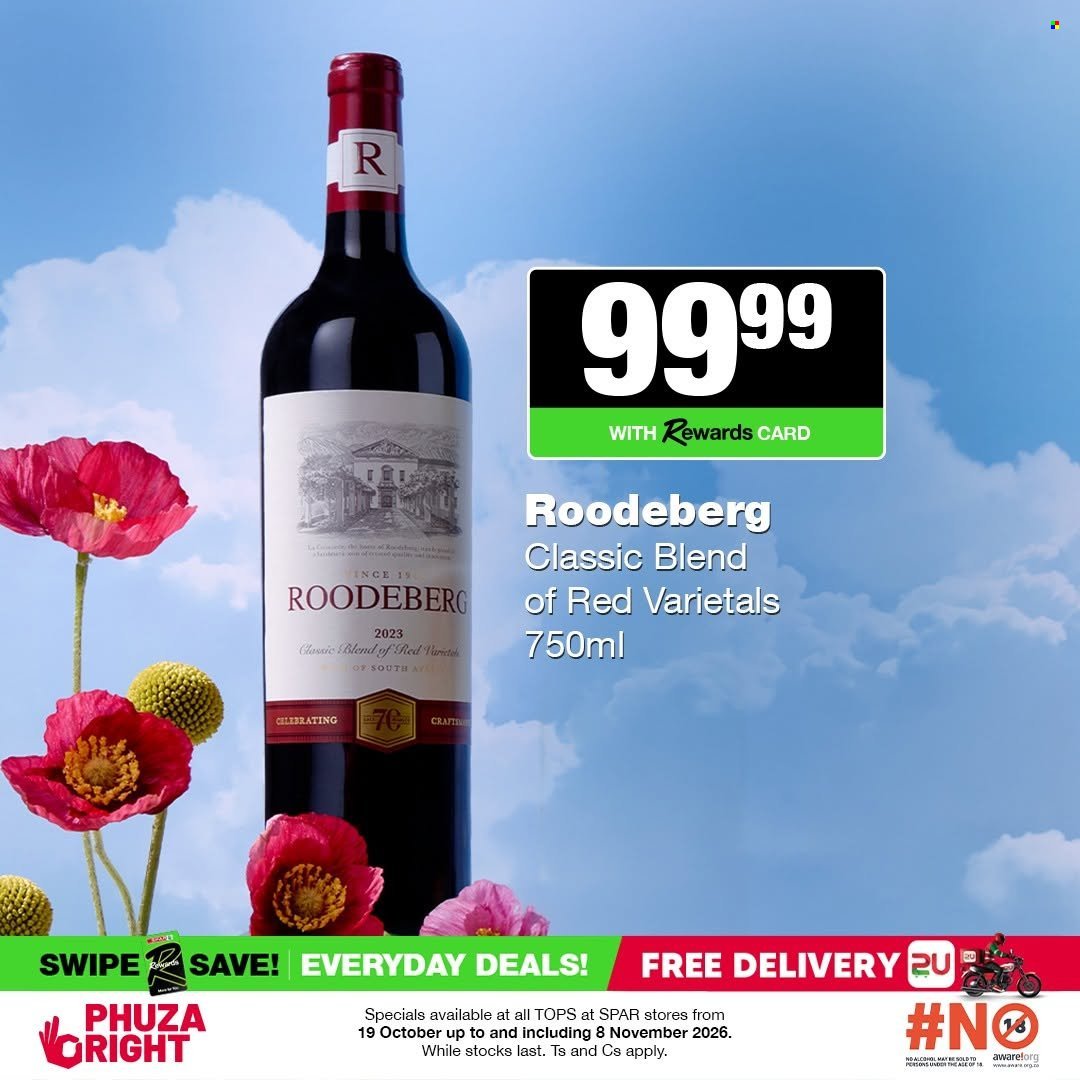 TOPS AT SPAR specials - Good times start with great deals