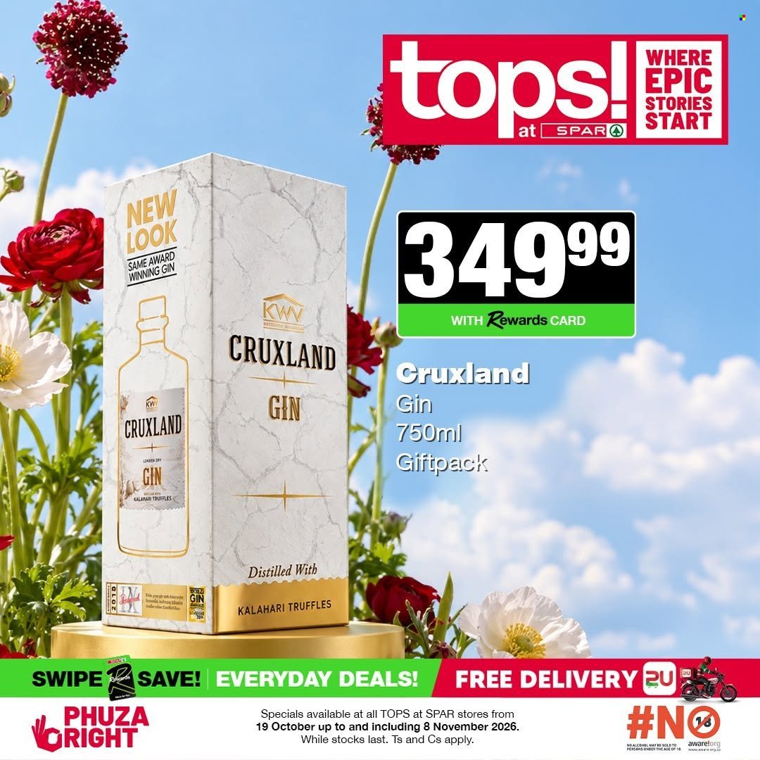TOPS AT SPAR specials - Good times start with great deals