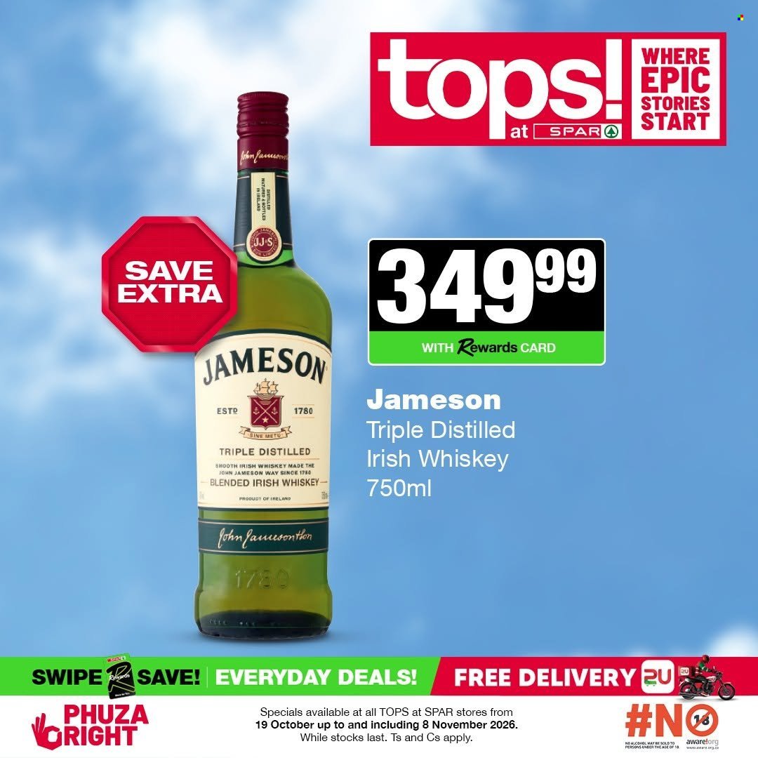 TOPS AT SPAR specials - Good times start with great deals