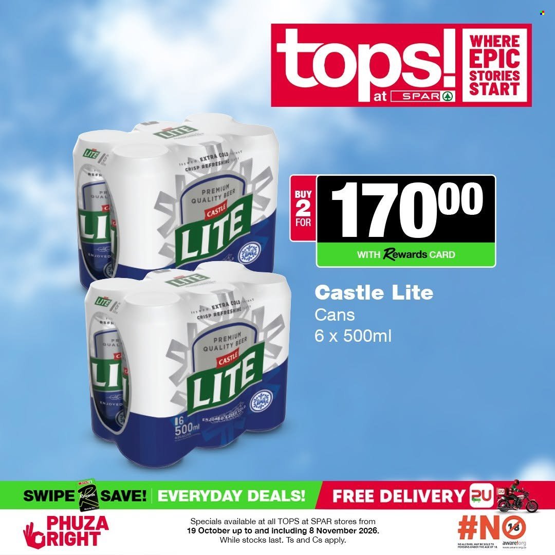 TOPS AT SPAR specials - Good times start with great deals