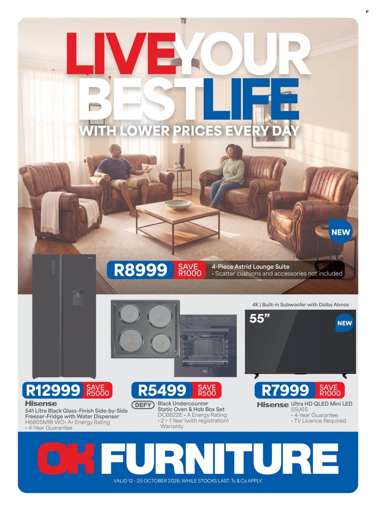 OK FURNITURE specials - From Monday 12 Oct 2026