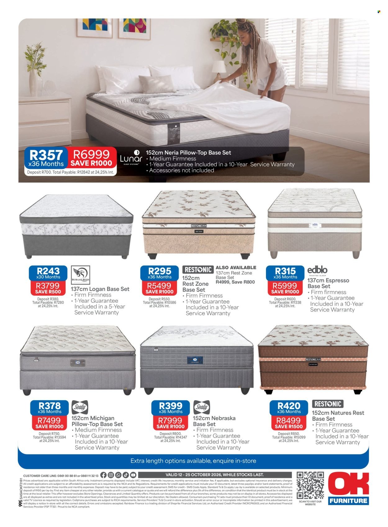 OK FURNITURE specials - From Monday 12 Oct 2026