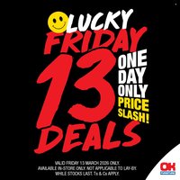 OK FURNITURE specials - From Friday 13 Mar 2026 (2026-03-13 - 2026-03-13)