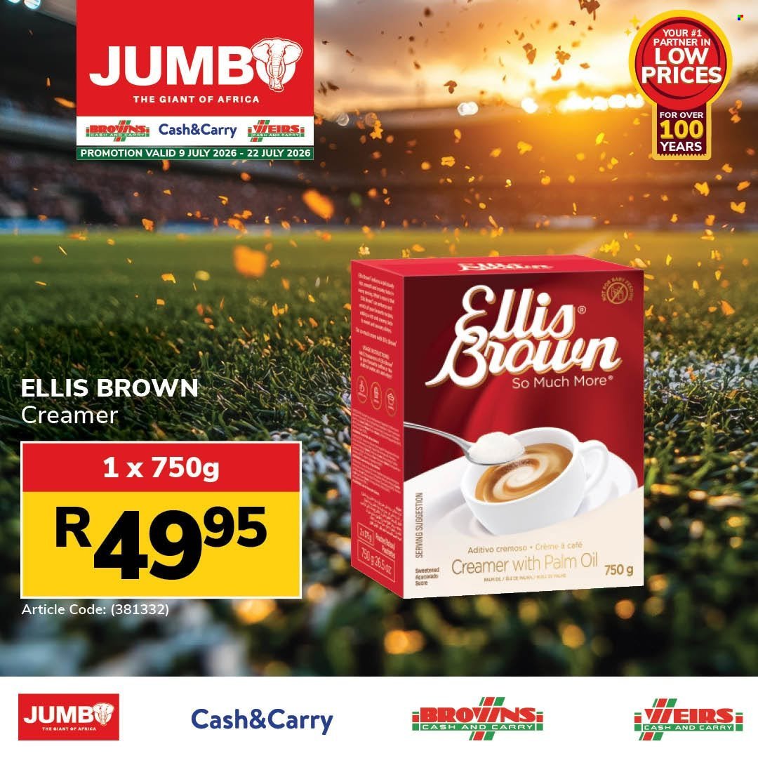 JUMBO CASH & CARRY specials - From Thursday 9 Jul 2026