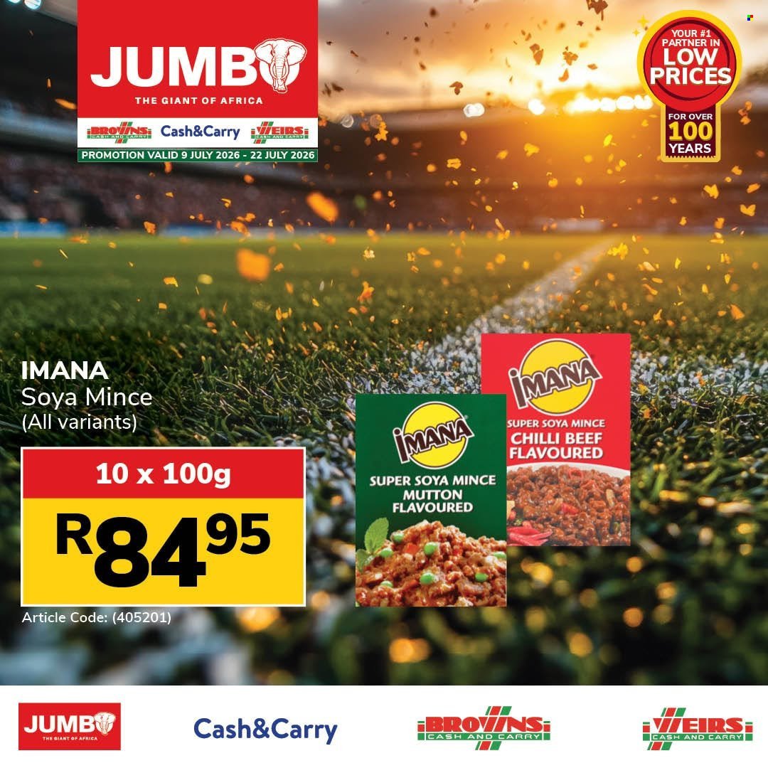 JUMBO CASH & CARRY specials - From Thursday 9 Jul 2026
