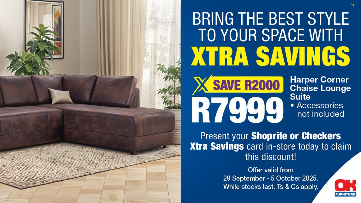 OK FURNITURE specials - From Monday 29 Sept 2025 (2025-09-29 - 2025-10-05) | 1