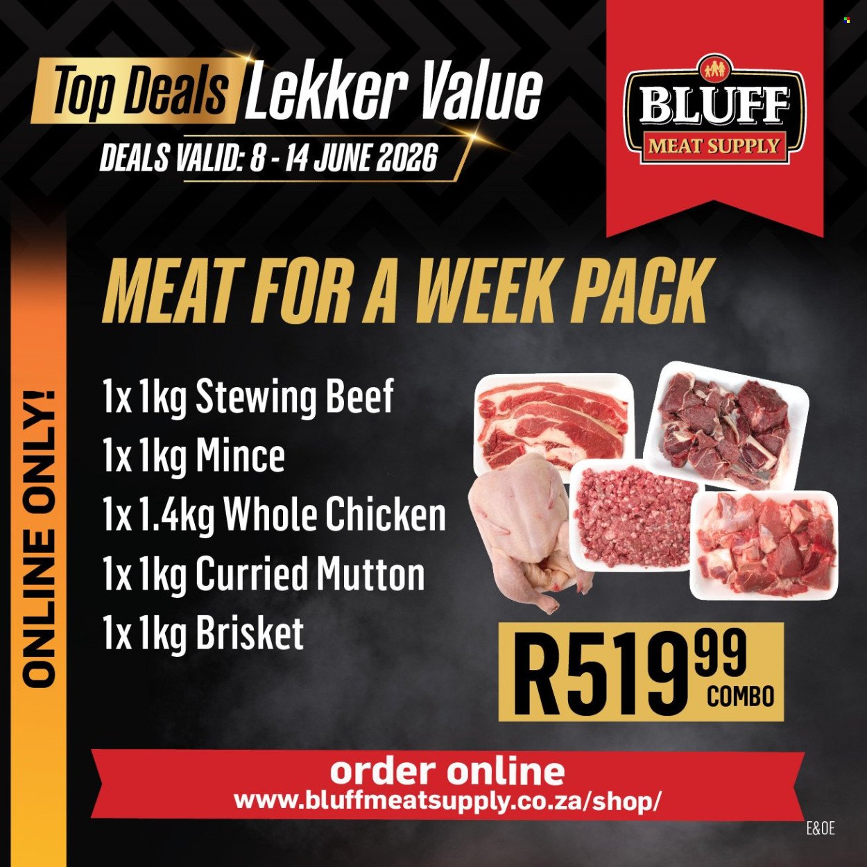 BLUFF MEAT SUPPLY specials - From Monday 8 Jun 2026
