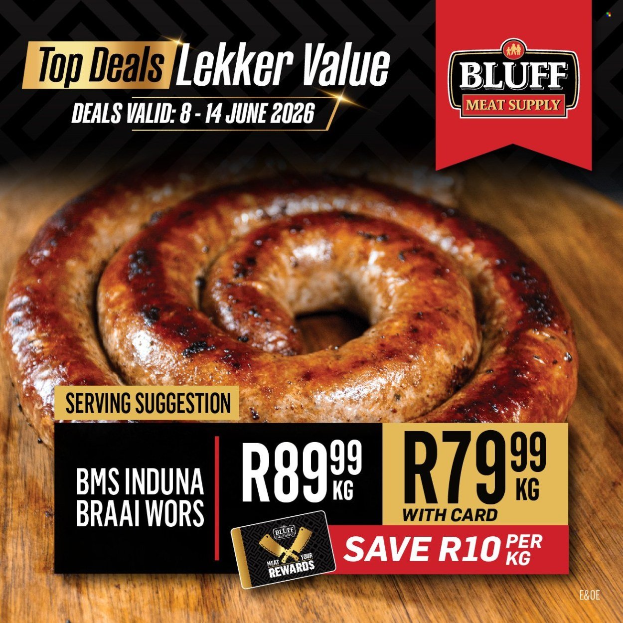 BLUFF MEAT SUPPLY specials - From Monday 8 Jun 2026
