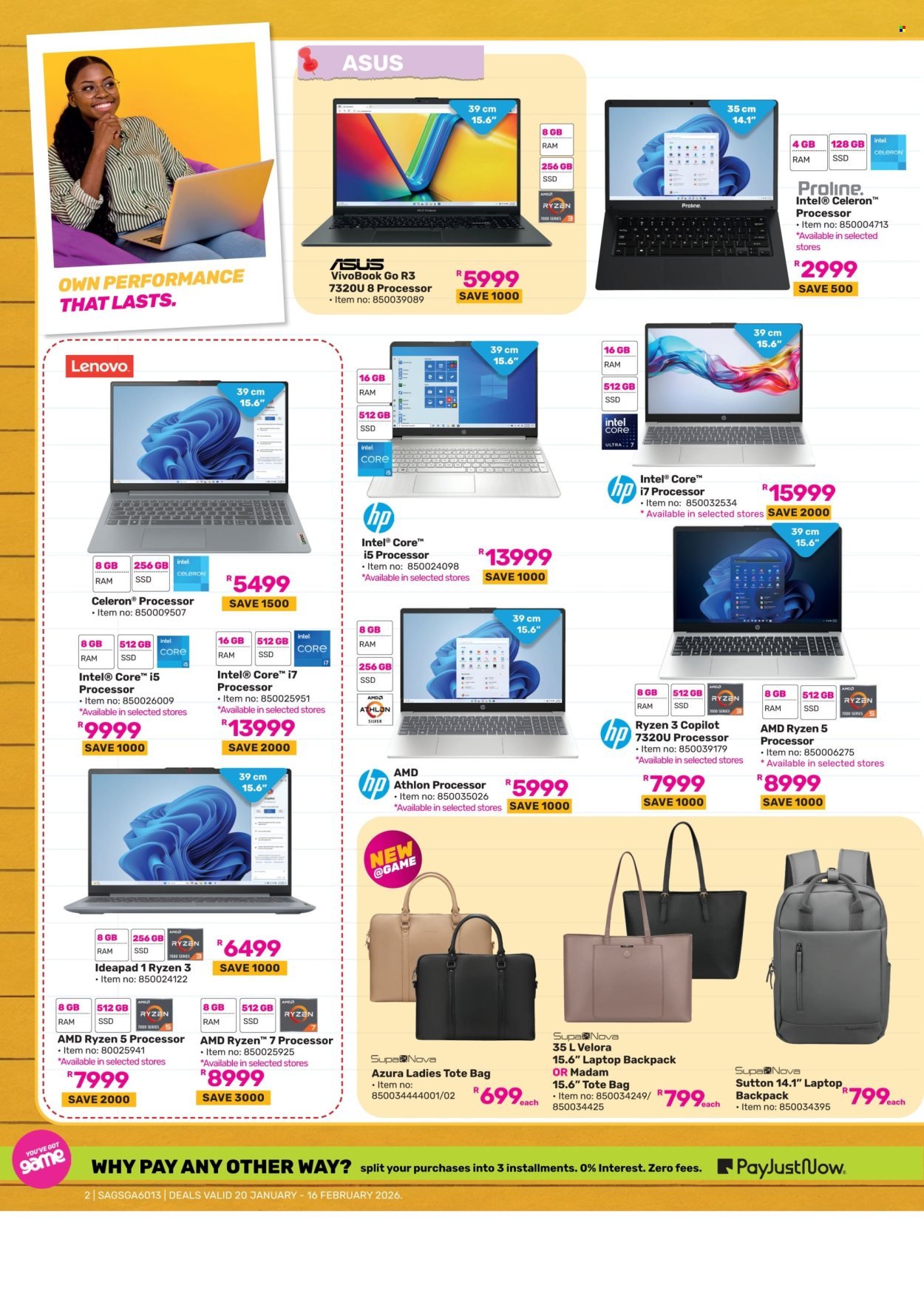 GAME specials - Back To Varsity (2026-01-20 - 2026-02-16) | 2