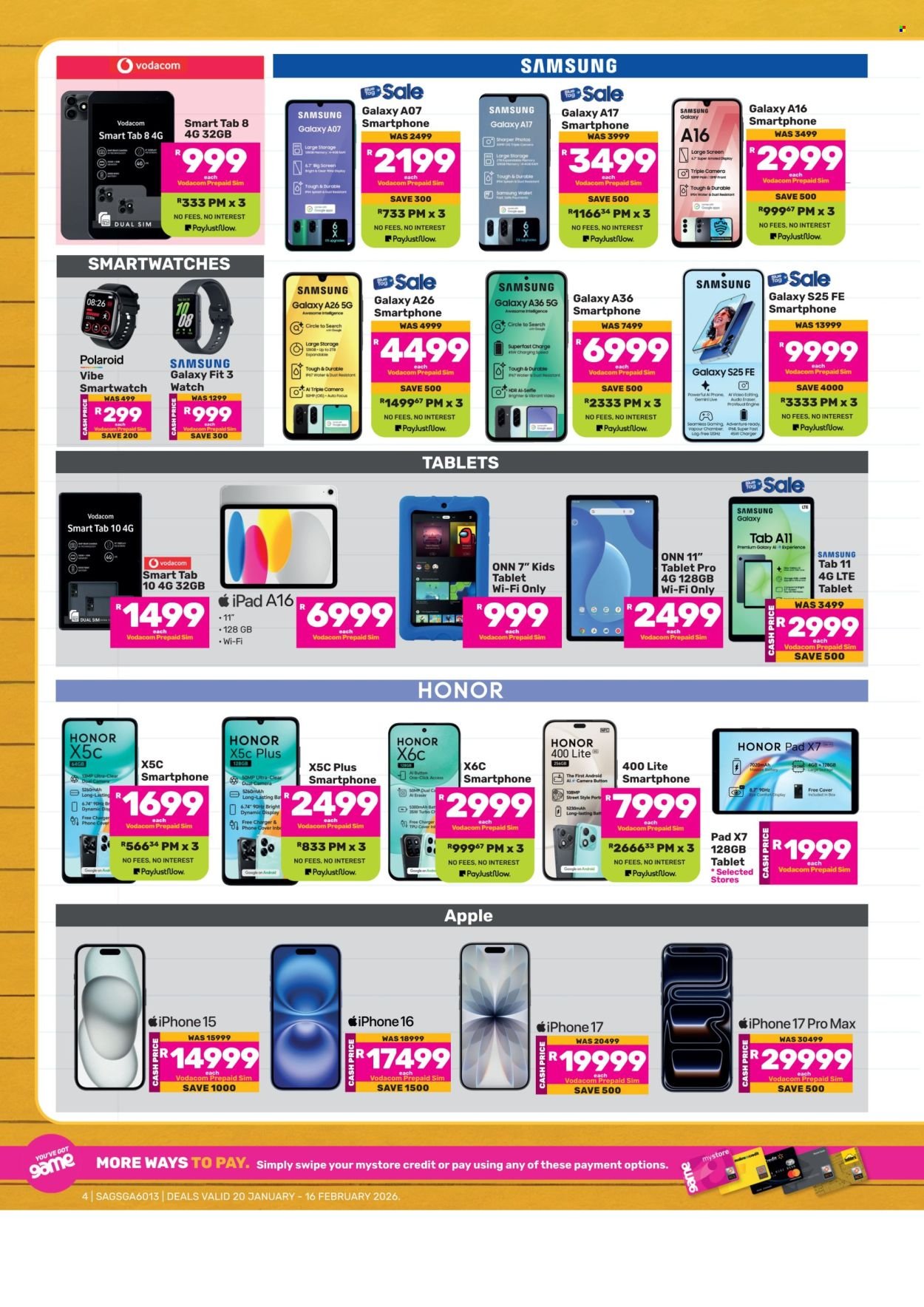 GAME specials - Back To Varsity (2026-01-20 - 2026-02-16) | 4