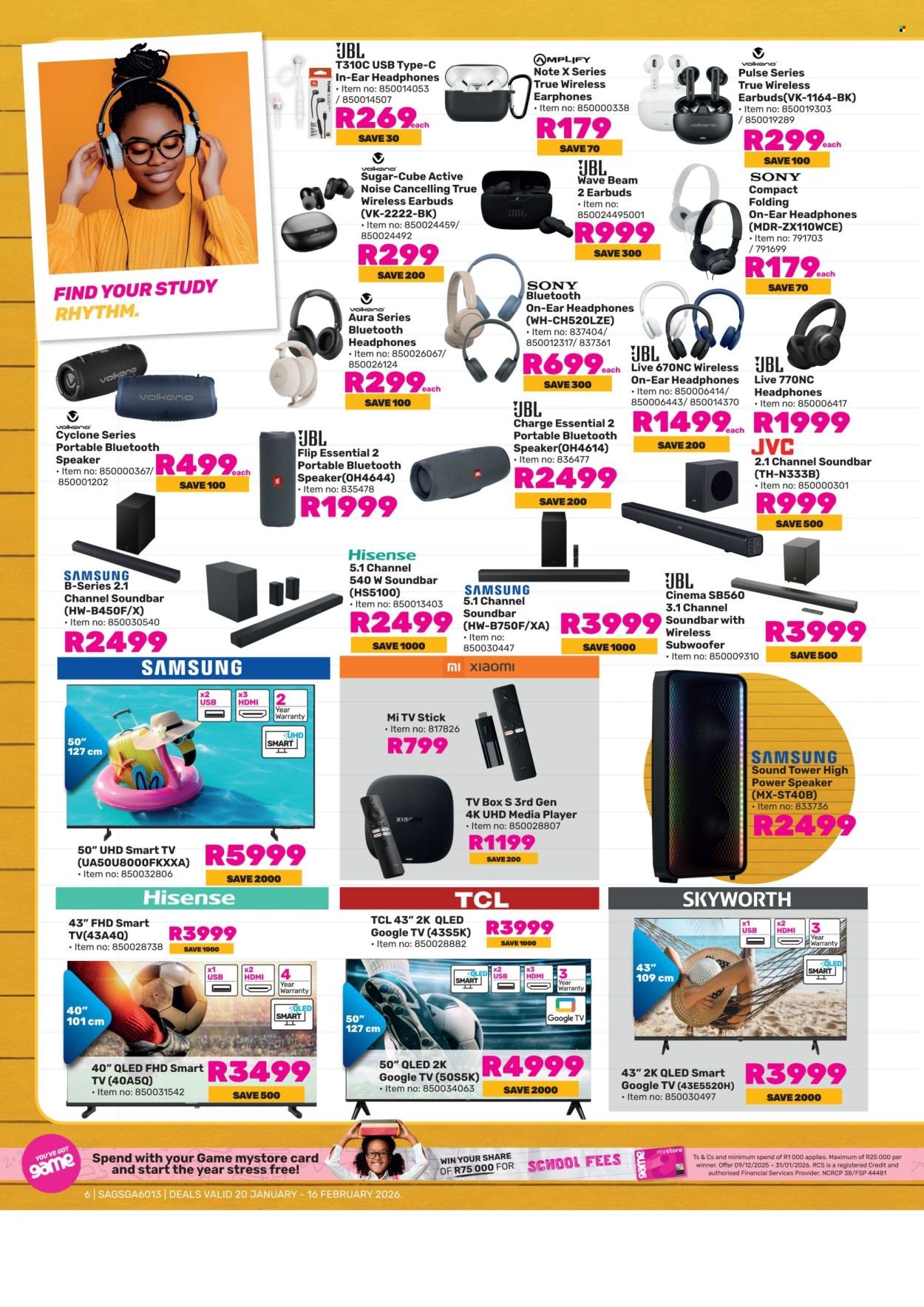 GAME specials - Back To Varsity (2026-01-20 - 2026-02-16) | 6