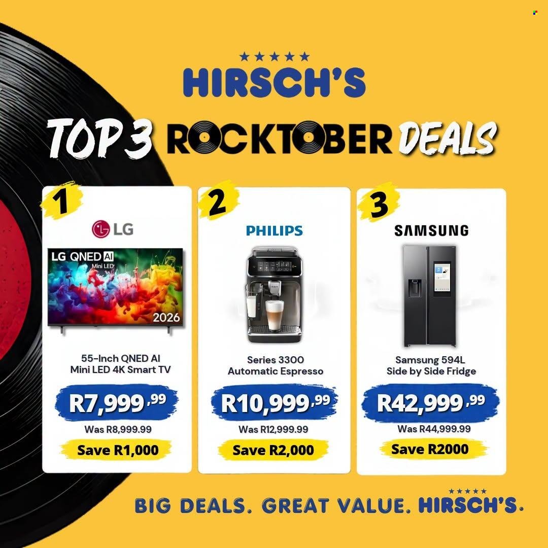 HIRSCH'S specials - From Thursday 1 Oct 2026