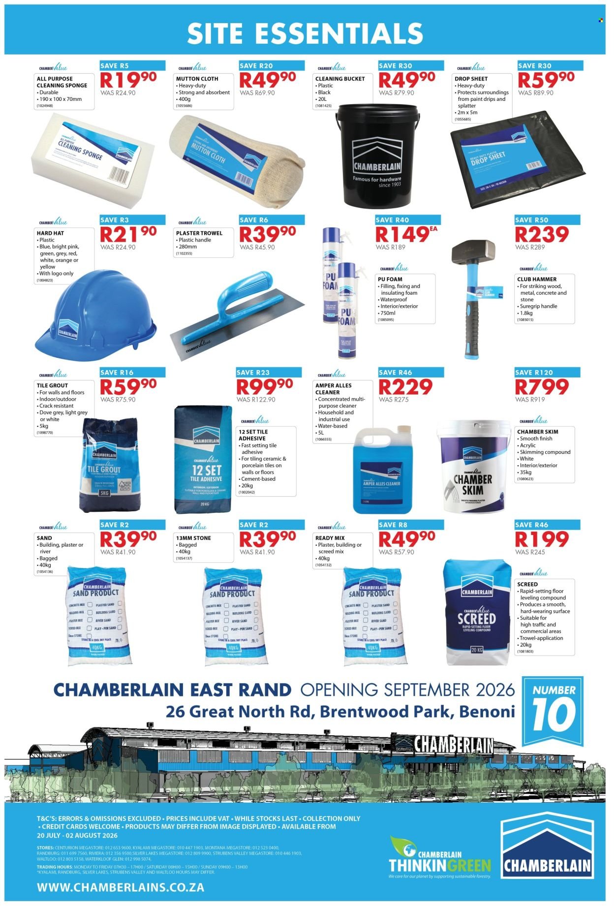 CHAMBERLAIN specials - From Monday 20 Jul 2026