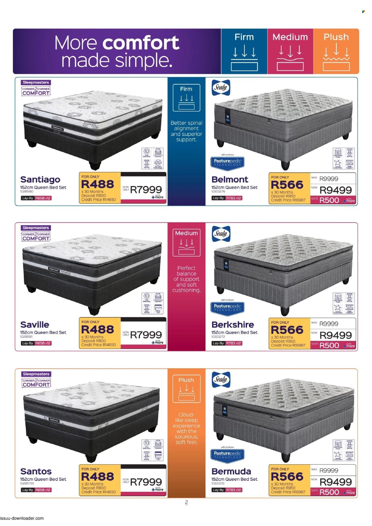SLEEPMASTERS specials - From Thursday 15 Oct 2026