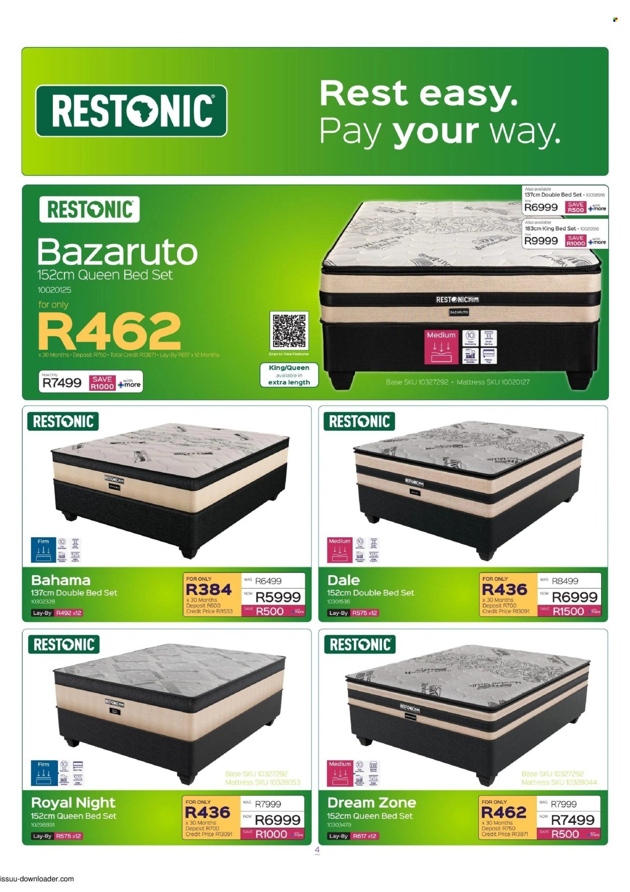 SLEEPMASTERS specials - From Thursday 15 Oct 2026