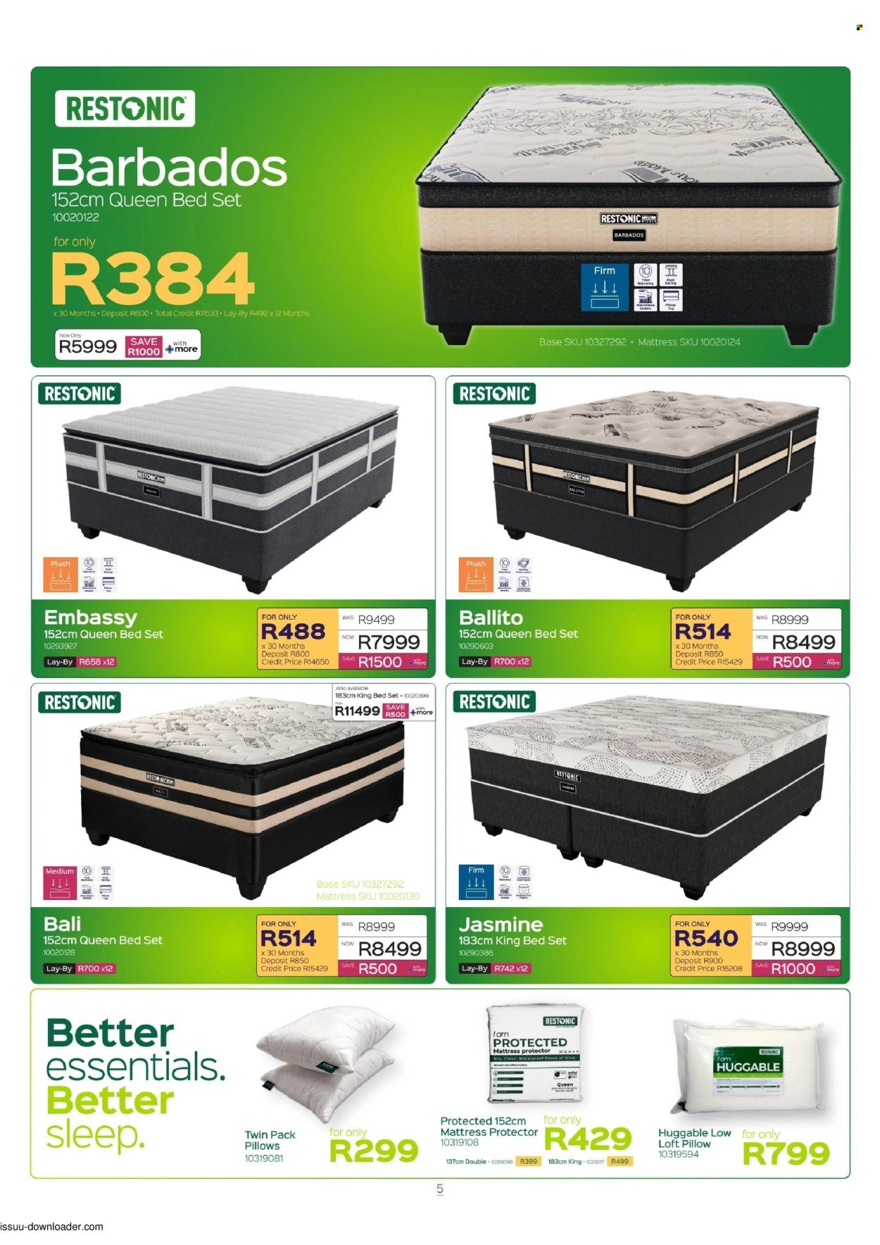 SLEEPMASTERS specials - From Thursday 15 Oct 2026