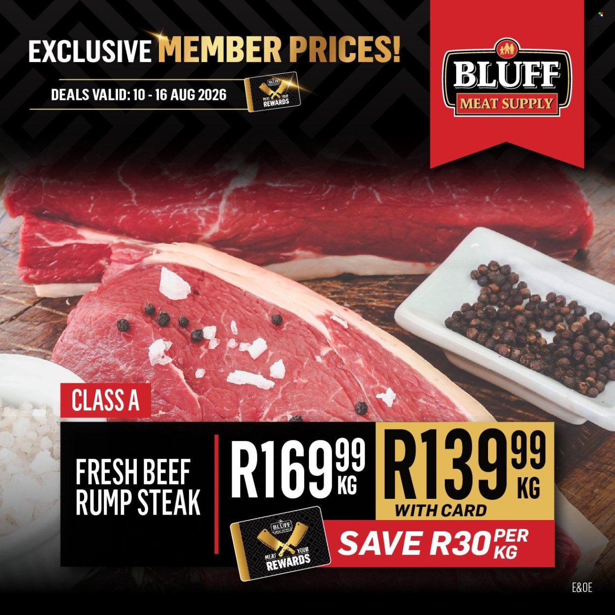 BLUFF MEAT SUPPLY specials - From Monday 10 Aug 2026