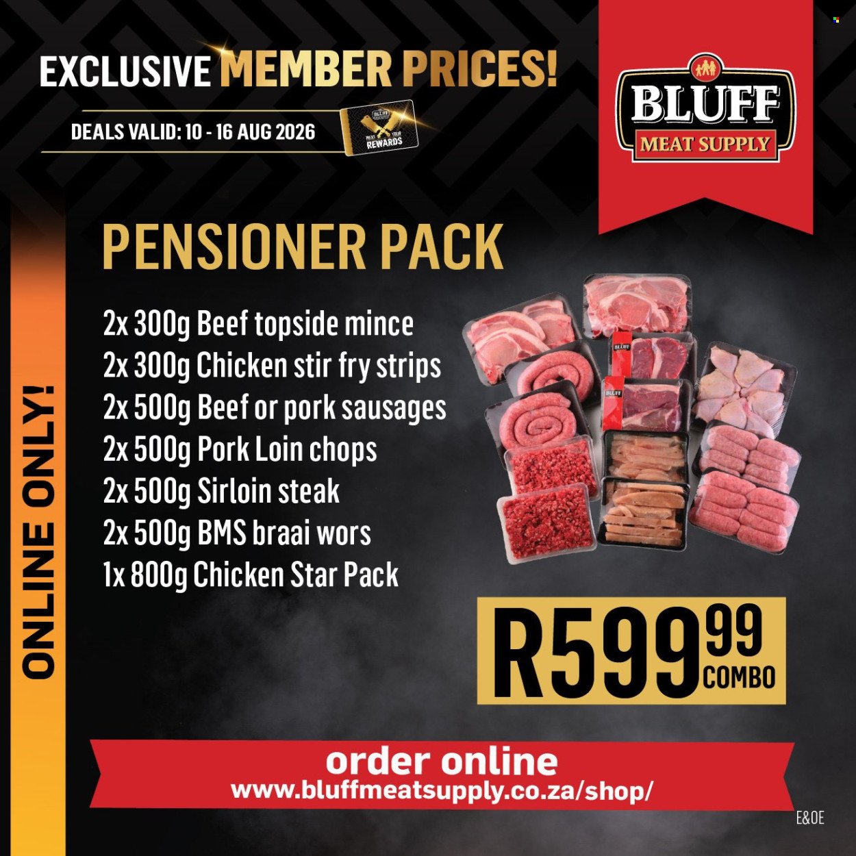BLUFF MEAT SUPPLY specials - From Monday 10 Aug 2026
