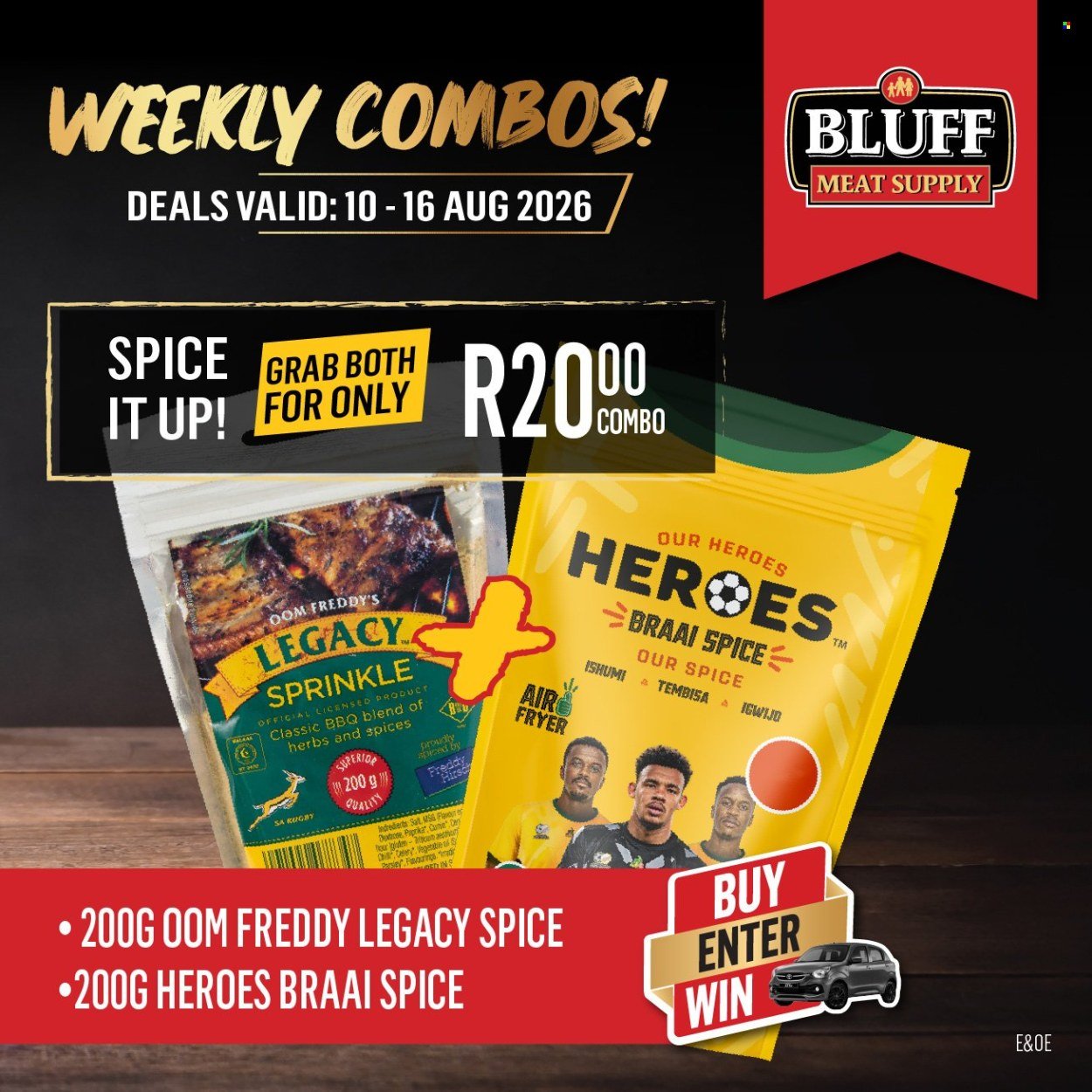 BLUFF MEAT SUPPLY specials - From Monday 10 Aug 2026