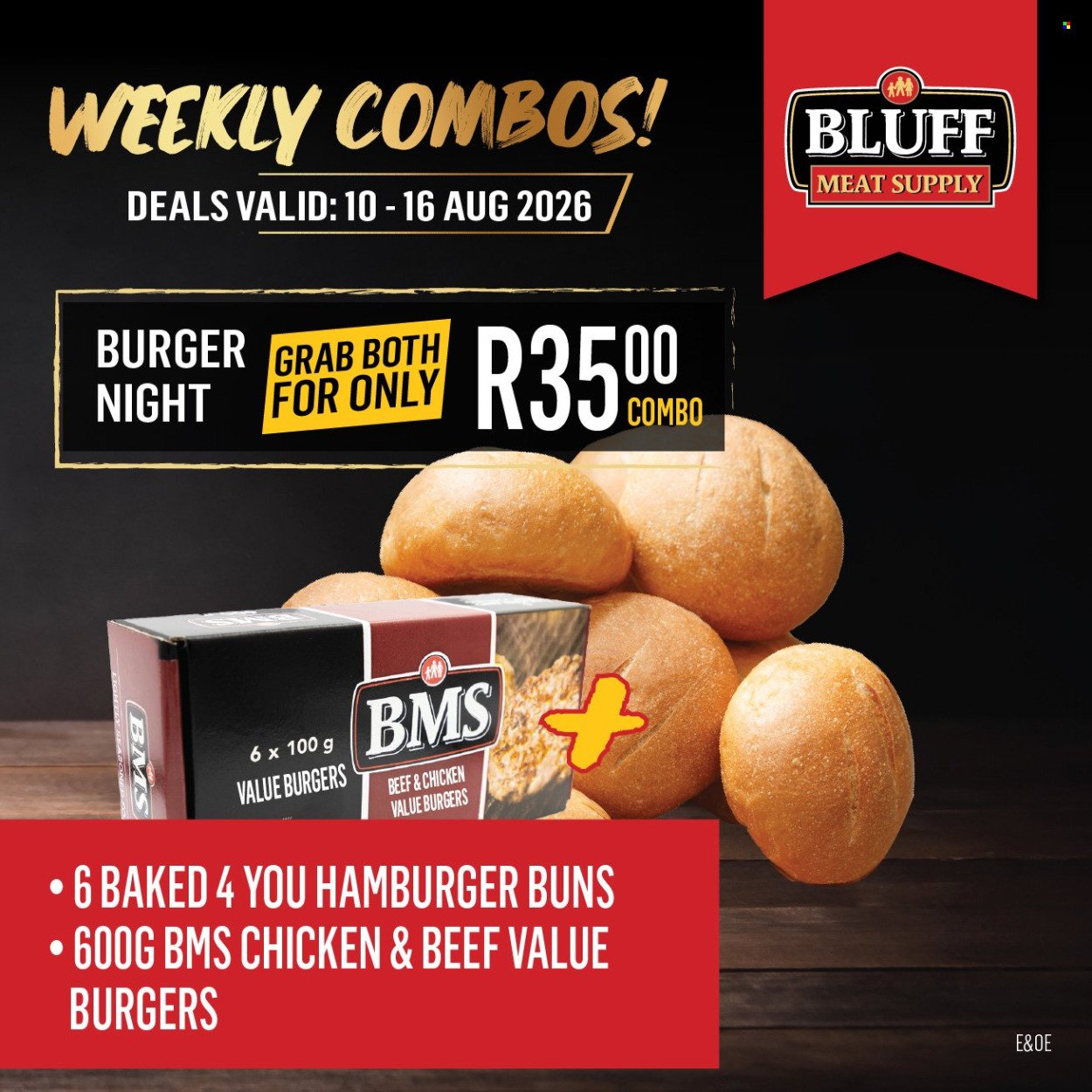 BLUFF MEAT SUPPLY specials - From Monday 10 Aug 2026