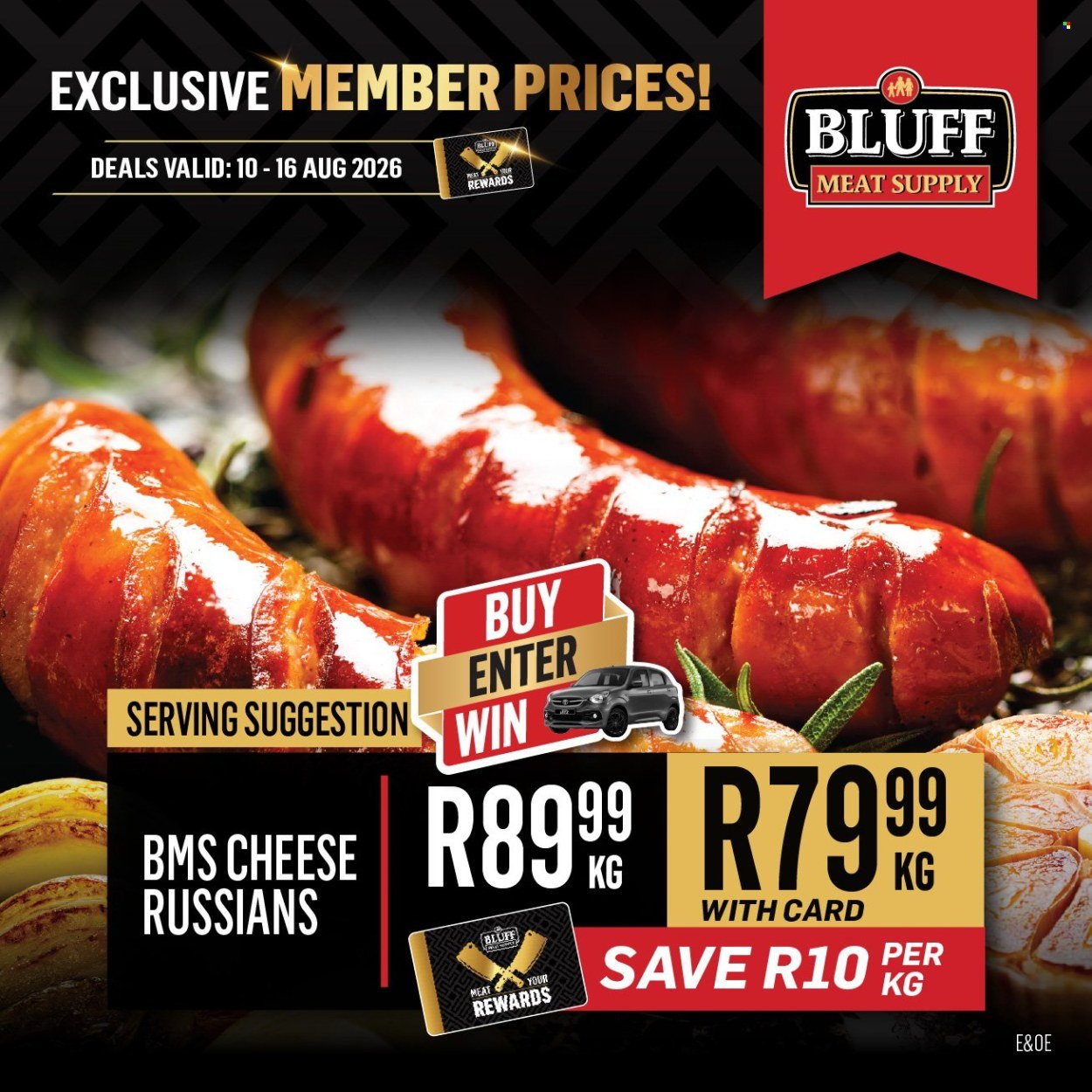 BLUFF MEAT SUPPLY specials - From Monday 10 Aug 2026