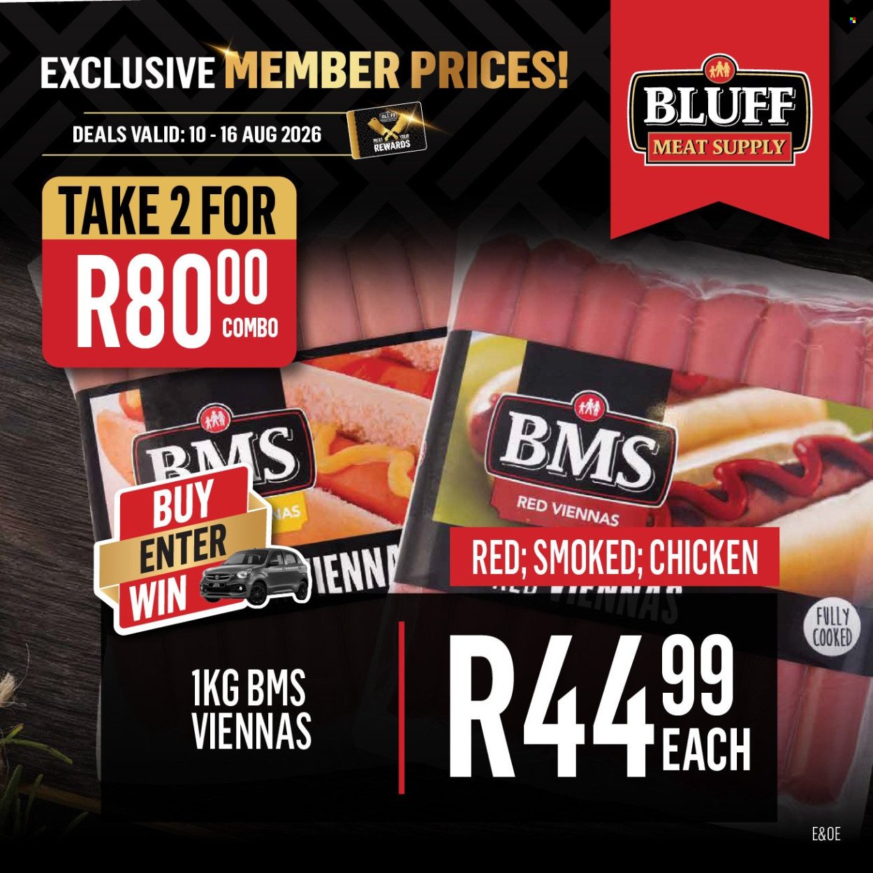 BLUFF MEAT SUPPLY specials - From Monday 10 Aug 2026