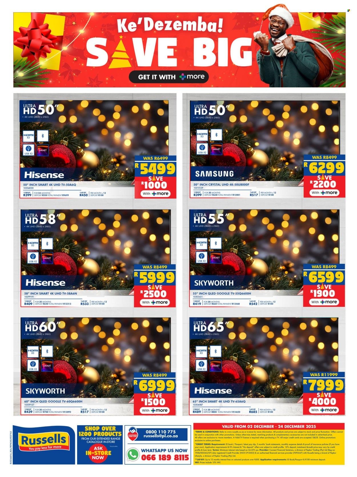 RUSSELLS specials - From Tuesday 2 Dec 2025 (2025-12-02 - 2025-12-24) | 24