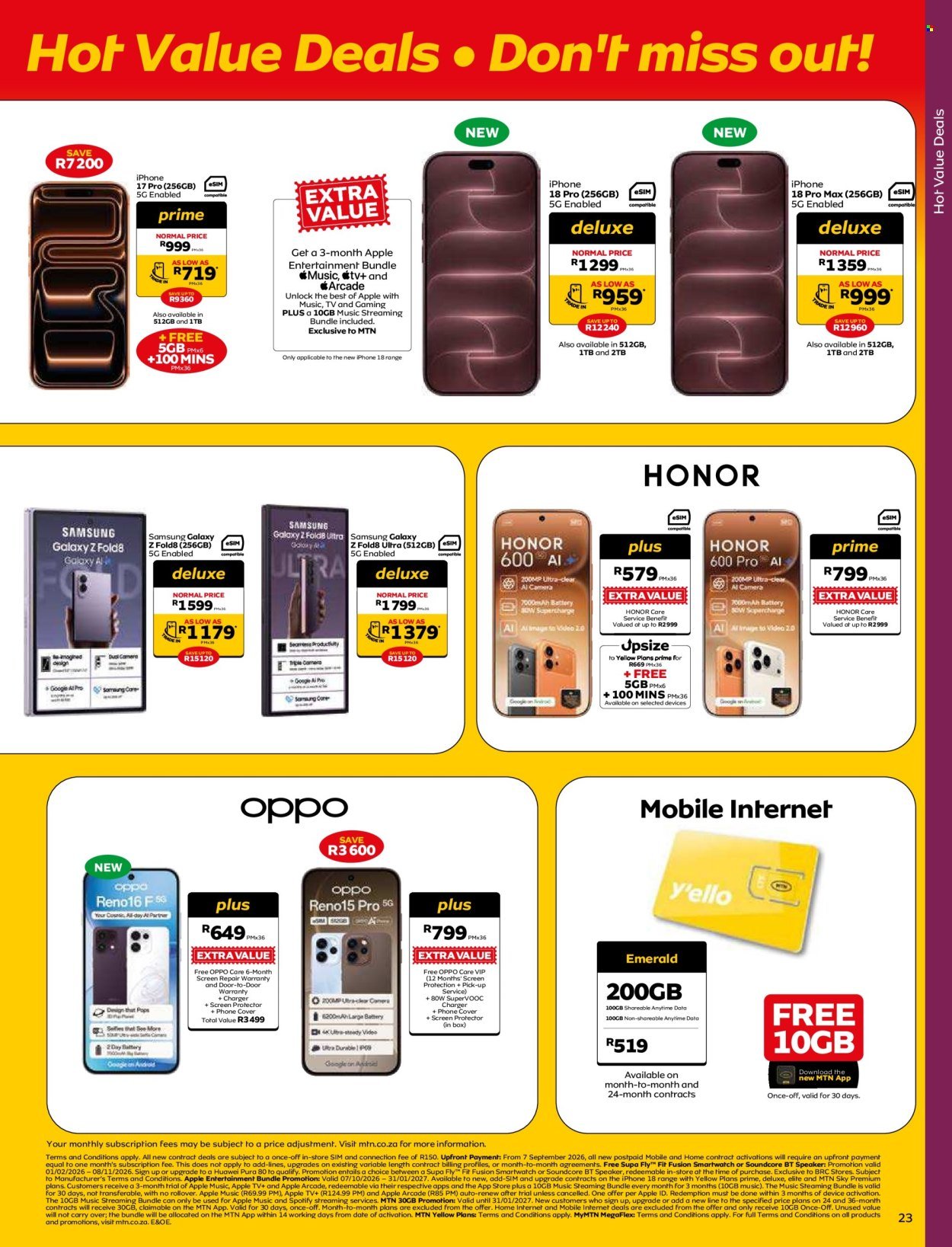 MTN specials - From Wednesday 7 Oct 2026