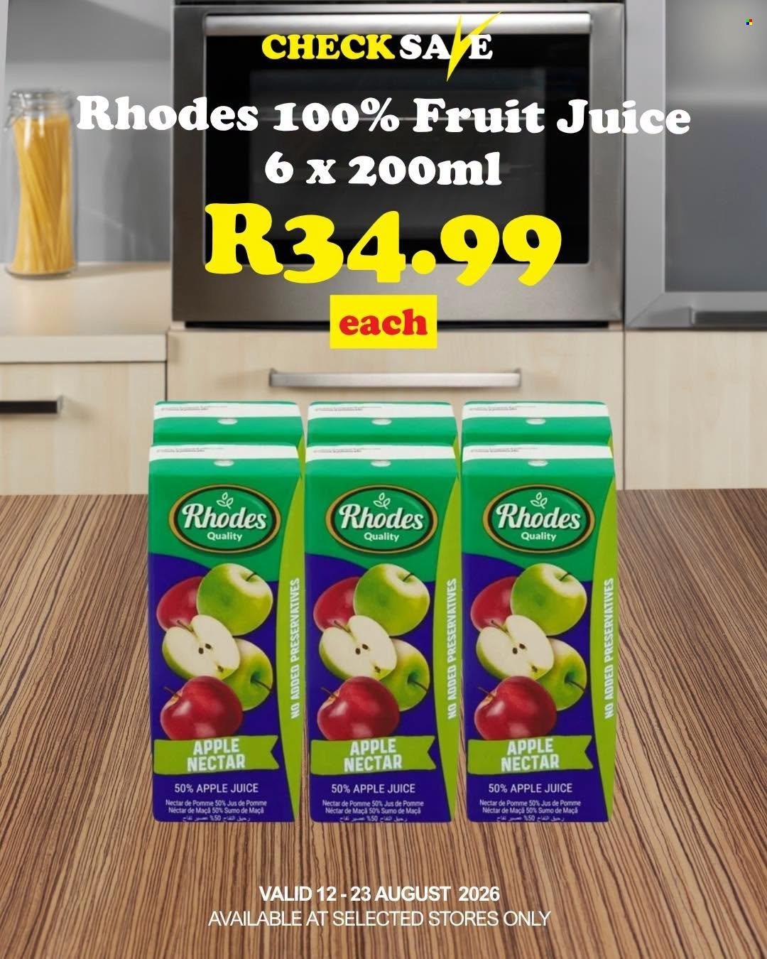 CHECK SAVE specials - From Wednesday 12 Aug 2026