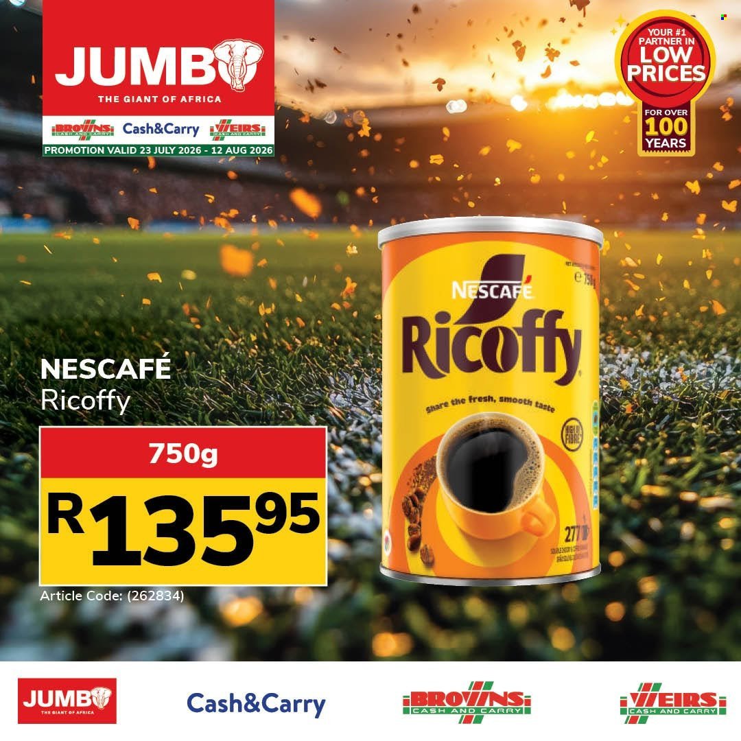JUMBO CASH & CARRY specials - From Thursday 23 Jul 2026