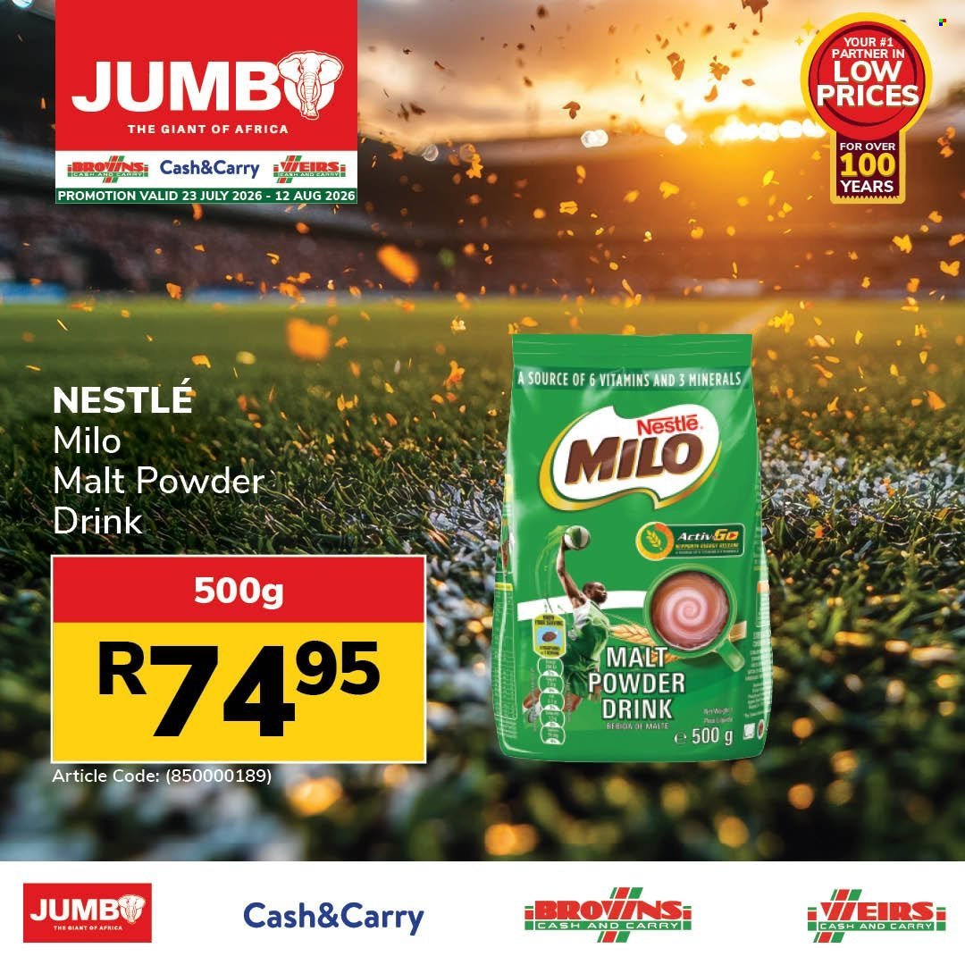 JUMBO CASH & CARRY specials - From Thursday 23 Jul 2026