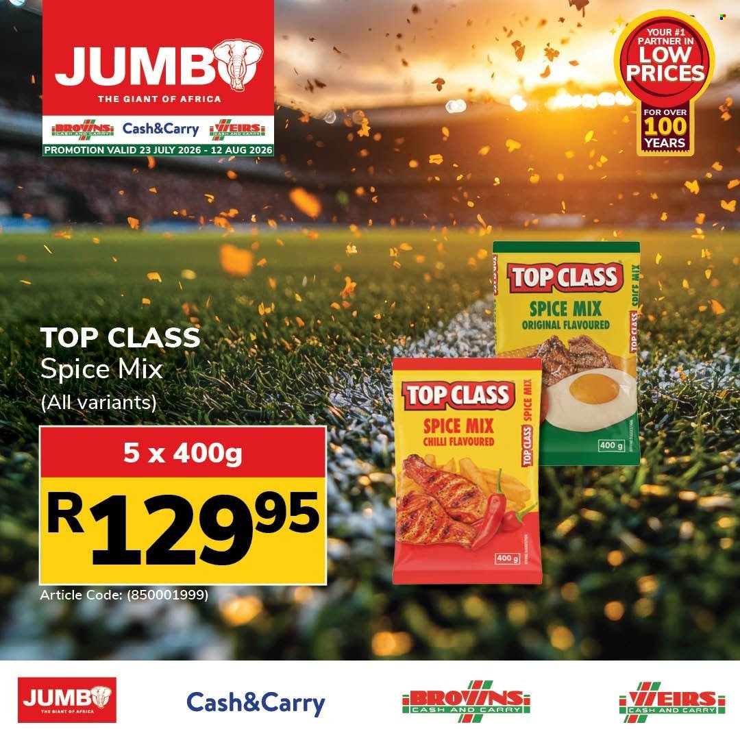 JUMBO CASH & CARRY specials - From Thursday 23 Jul 2026