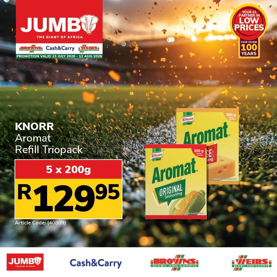 JUMBO CASH & CARRY specials - From Thursday 23 Jul 2026