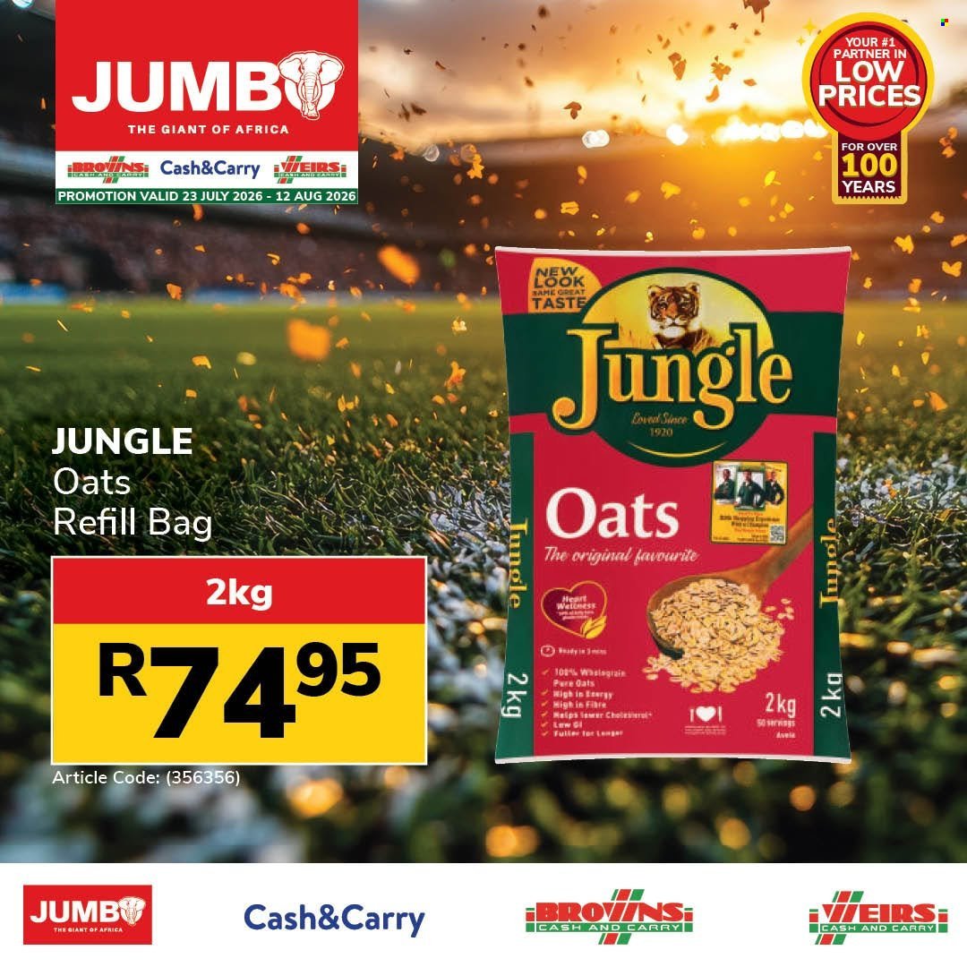 JUMBO CASH & CARRY specials - From Thursday 23 Jul 2026