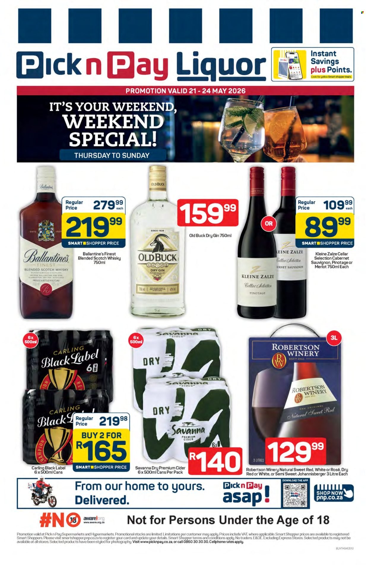 PICK N PAY specials - Liquor Weekend Specials (2026-05-21 - 2026-05-24) | 1