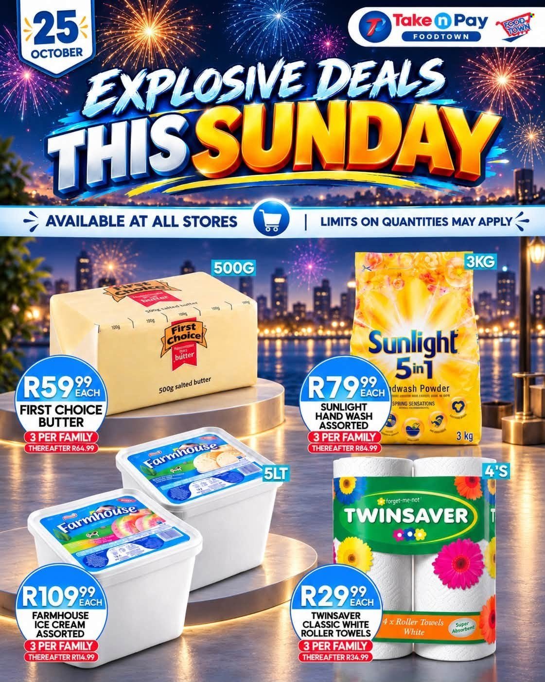 TAKE N PAY specials - From Sunday 25 Oct 2026