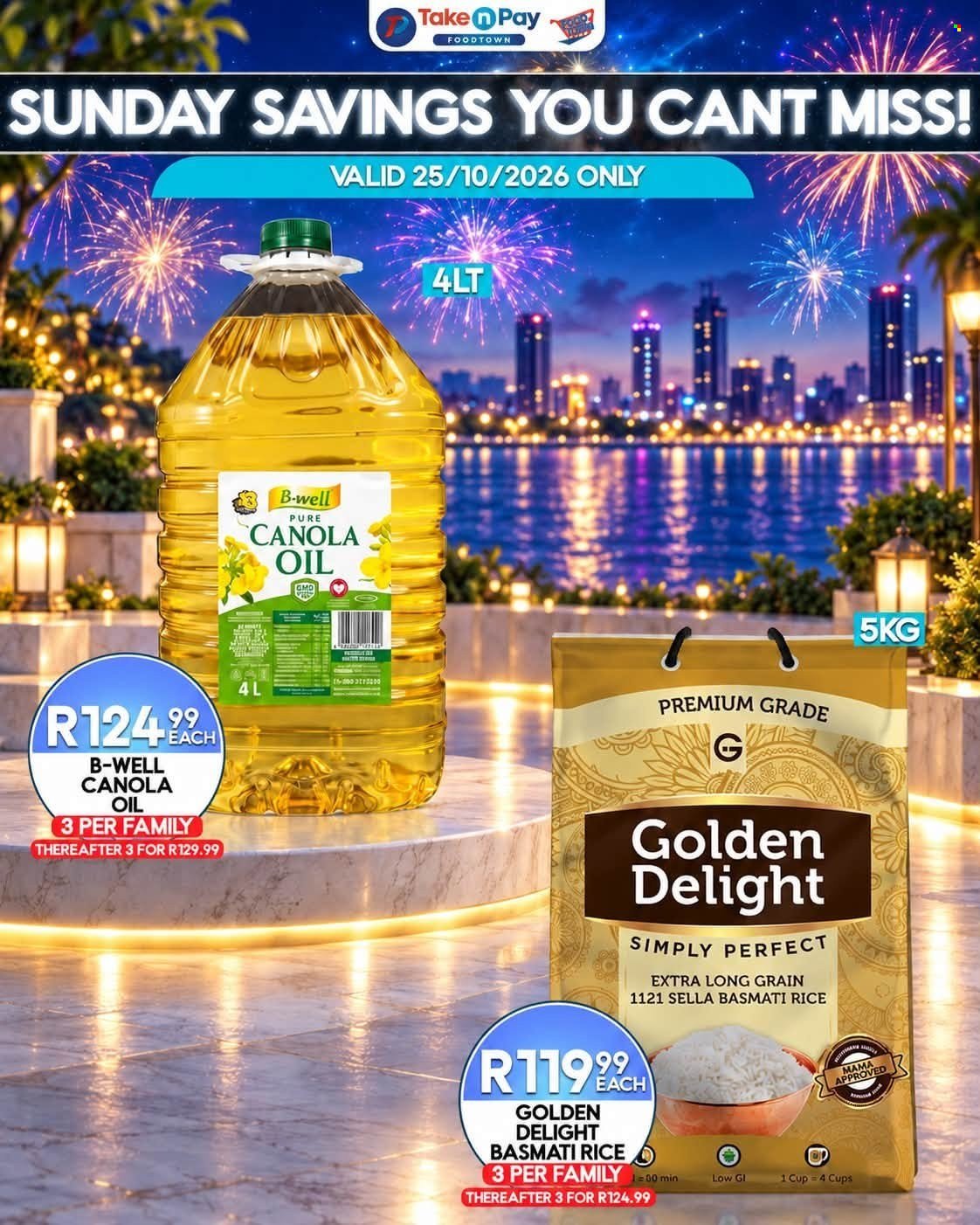 TAKE N PAY specials - From Sunday 25 Oct 2026